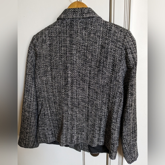 Silk tweed jacket, black and white - Picture 3 of 3